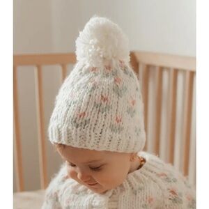 NWOT Huggalugs Bitty Blooms Blush Beanie Hat